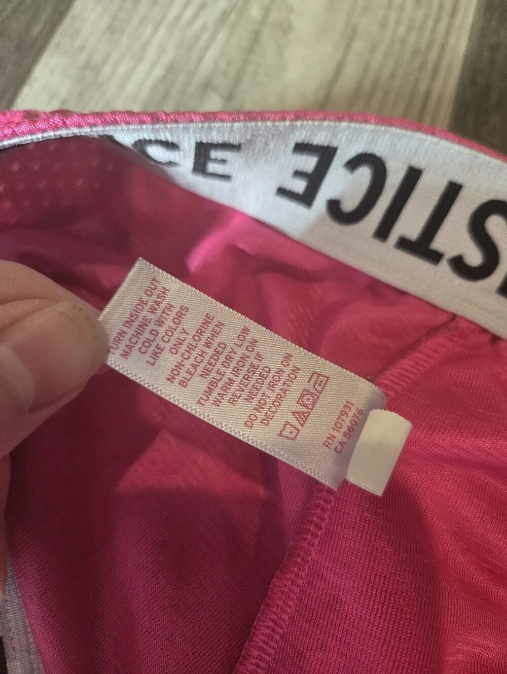 Justice Girls Pink Athletic Mesh Shorts with White Contrast Trim Size 16
